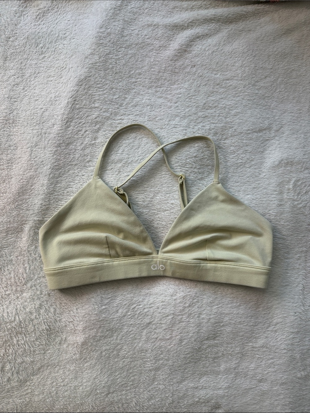 ALO Yoga Pale Yellow Bralette